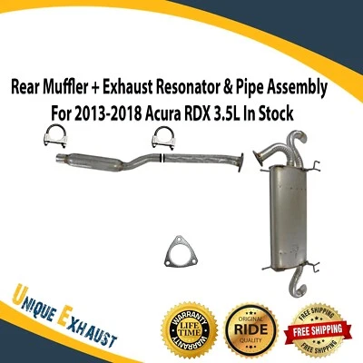 Silenciador trasero + resonador de escape y conjunto de tubo para Acura RDX 2013-2018 3,5 L Foto 1 de 4