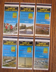 COPERTINE FIAMMIFERI SASKATCHEWAN: DIPARTIMENTO DELL'INDUSTRIA LOTTO DI 6 COPERTINE FIAMMIFERI -D - Foto 1 di 3
