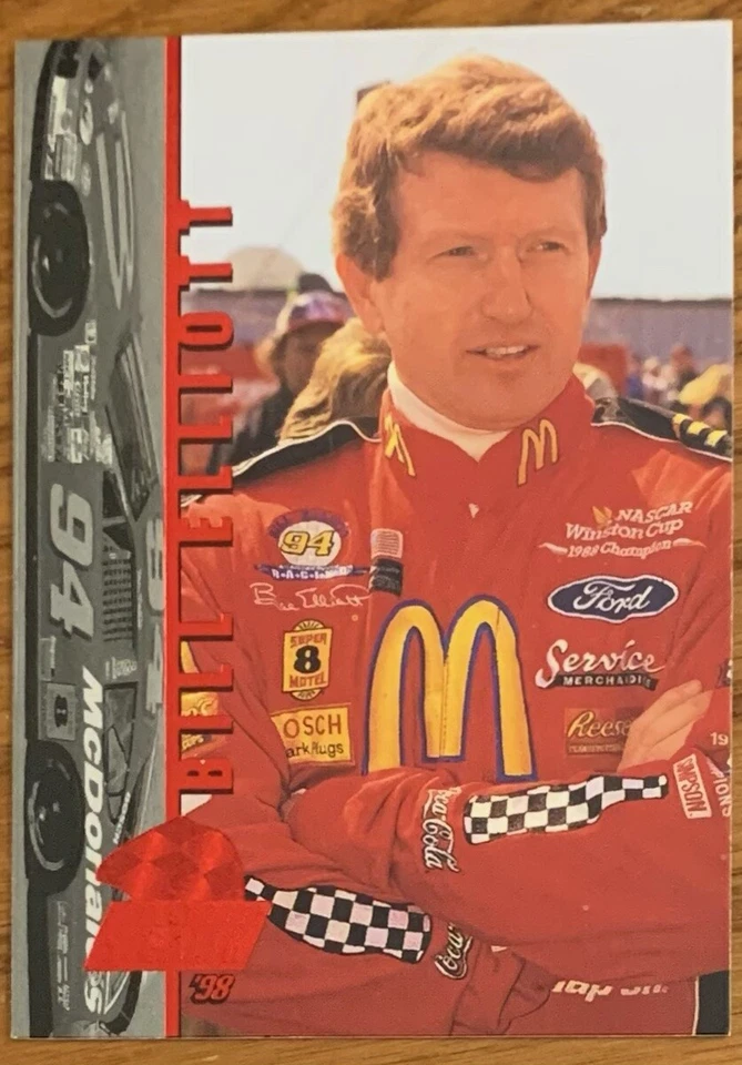 BILL ELLIOTT, RARE ! 1998 PRESS PASS STEALTH "McDONALD'S" CARD, NASCAR STAR - Image 1 of 1
