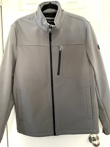 Chaqueta Abrigo Calvin Klein Para Hombre Gris Infinito Elastizado Suave Shell Talla Mediana - Imagen 1 de 8