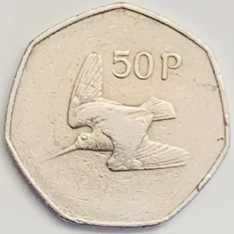 1970 Ireland 50 Pence KM# 24 Uncirculated Condition Cover
