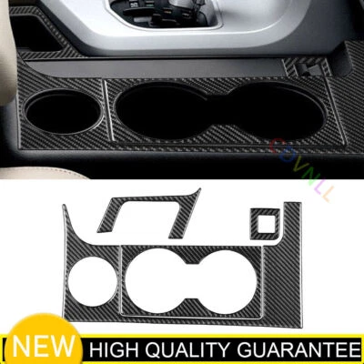 Central Console Water Cup Frame Trim For Toyota Tundra 07-13 Vinyl Carbon Fiber - Изображение 1 из 4