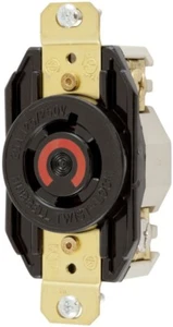 Hubbell HBL2410, Locking Device Receptacle, 20A 125/250V, L14-20R, Bk, 1 PC - Picture 1 of 1