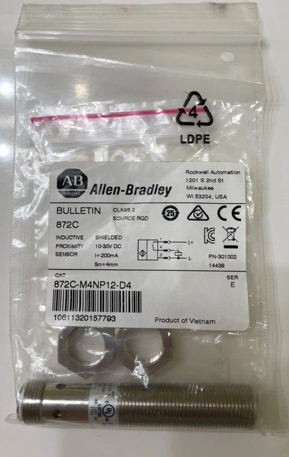 AB Allen Bradley 872c-m4np12-d4 Proximity Sensor C2