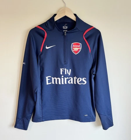 Arsenal London 2007/2008 LS Training Zip Drill Top Shirt Jersey Nike Men's Sz S Cover