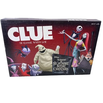 2016 Hasbro Disney Nightmare Before Christmas CLUE Mystery Board Game NEW Sealed - Image 1 of 4