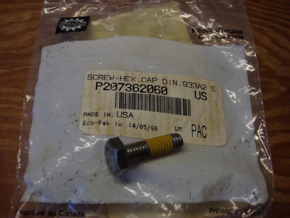 SEA DOO NOS OEM TORNILLO CABEZA HEXAGONAL M6 X 20 EMPUÑADURA ESCOCESA CHALLENGE SPEEDSTER WAKE SP Foto 1 de 1