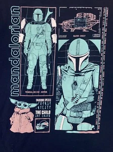 Star Wars Mandalorian Baby Yoda Unknown Species T-Shirt 2XL Navy Blue Disney - Picture 1 of 24