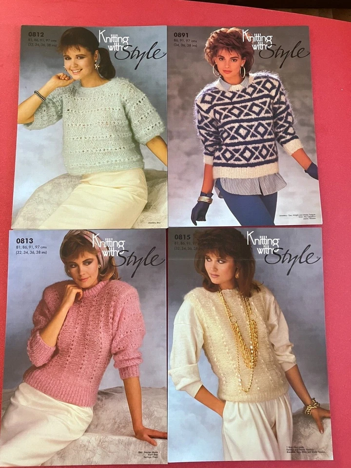Vintage 1980's Style Knitting Patterns Women Jumper Mohair 731.01.02 - Image 1 of 1