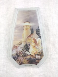 OK Lighting Touch Lamp Replacement Lighthouse Angel Bunny Glass Panel Shade - Picture 1 of 2