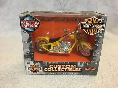 Metal Maxx Harley Davidson 2001 personalizado FLSTF FAT BOY motocicleta 1/17 diecast Foto 1 de 4