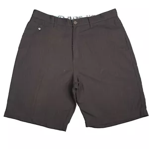 Billabong Men's Shorts Dark Gray Pinstriped Wide Leg Loose Fit Beach Skater FLAW - Picture 1 of 18