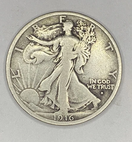 1916 s Walking Liberty Half Dollar looks to be fine you grade Cover