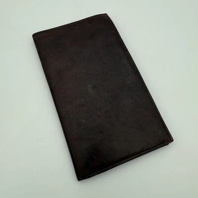 Cartera Tumi para Hombres Doble Plegable Tarjeta de Crédito Cuero Marrón Cordero Inglés Chequera Foto 1 de 4