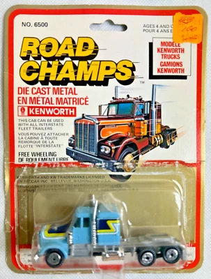 SEMIRREMOLQUE YATMING ROAD CHAMPS AZUL KENWORTH #6500 METAL FUNDIDO A PRESIÓN EN TARJETA Foto 1 de 4