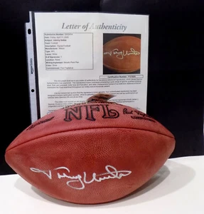 JOHNNY UNITAS HOF Signed Autograph Wilson Football with Tag STEINER / JSA 💎 LOA - Picture 1 of 11