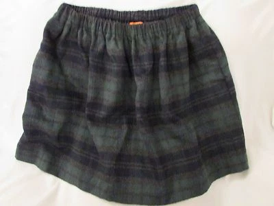 Damas "Joe Fresh" Talla M, Verde/Negro Cuadros, Pull On, Mezcla de Lana, Falda Forrada Foto 1 de 3