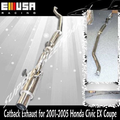 Escape turbo Catback para silenciador Honda Civic 2001-2005 1,7 L 4,5" Foto 1 de 4