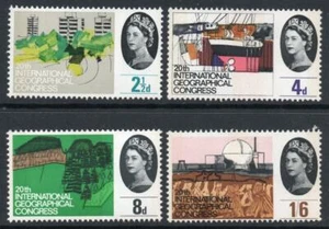 QEII MNH 1964 SG651p-654p Geographical Congress Phosphor Set - Bild 1 von 1