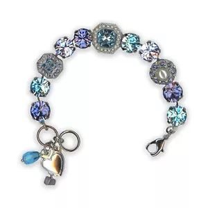 Bracelet by Mariana Power Of Love Coll. Gorgeous Aquamarine, Tanzanite, and V... - Picture 1 of 5