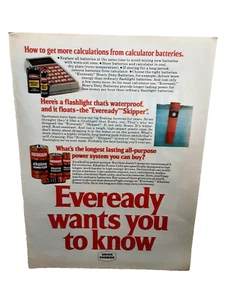 1975 Eveready Alkaline Batteries Union Carbide Original Print Ad Vintage 70s - Picture 1 of 1