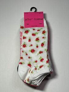 NEW BETSEY JOHNSON 5 PAIR SET LOW CUT ANKLE FLORAL SOCKS GIFT