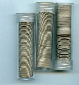 THREE Rolls of 50 ea $15 Face Value 90% Silver Mercury Dimes TOTAL 150 - Picture 1 of 3