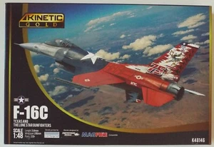 1/48 F-16C Texas ANG Lone Star Gunfighter Kinetic Gold #K48146 Factory Seal MISB - Picture 1 of 10