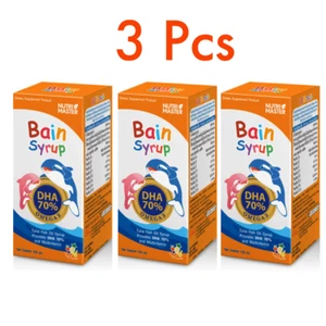 3 pcs🐟🐟 Fish Oil Bain Syrup DHA 70% 150ml. tuna oil Extracted from Norway sea - Imagen 1 de 5
