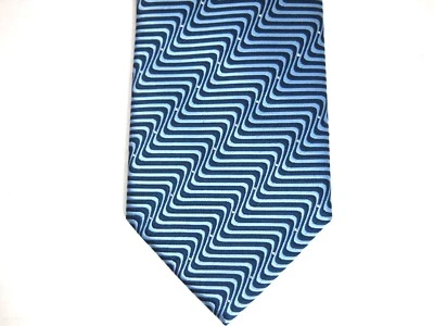 Corbata para hombre Arrow azul marino ondulada a rayas 58" Foto 1 de 4