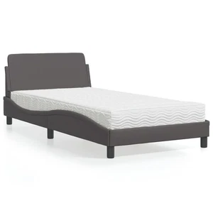Letto con Materasso Dover Grigio 100x200 cm in Similpelle - Foto 1 di 5