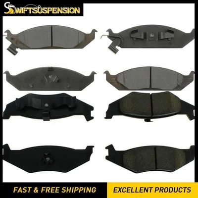 Conjunto de pastilhas de freio dianteiro traseiro para 1995 1996 1997 1998 1999 2000 Chrysler Cirrus 2.4L - Imagem 1 de 3