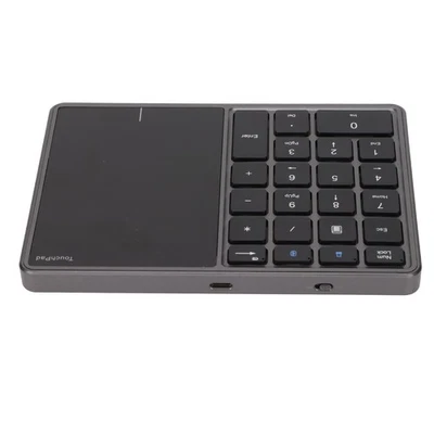 New Iron Gray 2 In 1 Wireless Number Pad Touchpad 22 Keys Wireless BT4.2 2.4G T - Image 1 of 4