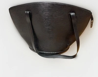 Bolsa tote de ombro feminina Louis Vuitton Saint Jacques couro EPI preta - Imagem 1 de 4