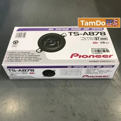 Pioneer TS-A878 2-Way 3.5" Car Speakers 60W Max for GM Chrysler Dodge Jeep Toyot - Image 1 of 4