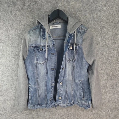 Just Jeans Jacket Womens 14 Blue Denim Removeable Hoodie 13630 - image 1 of 4