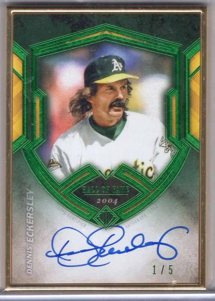 2020 Topps Transcendent Hall of Fame DENNIS ECKERSLEY Gold Framed AUTOGRAPH 1/5 - Image 1 of 1