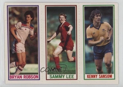 1981-82 Topps Liga Inglesa Bryan Robson Sammy Lee Kenny Sansom Novato RC Foto 1 de 2