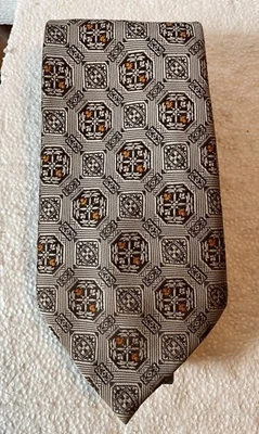 Corbata de vestir vintage para hombre marrón y naranja corbata de vestir de 4” de ancho 58” de largo Foto 1 de 4