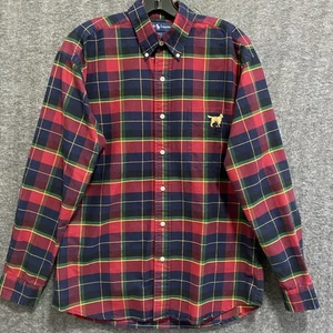 Camisa Ralph Lauren Blake Para Hombres M Golden Retriever Perro Tartán Cuadros Abotonada - Imagen 1 de 9