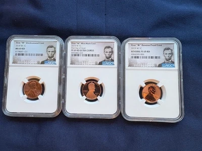 2019-W COMPLETE WEST POINT LINCOLN CENT  NGC PF69, RPF69, MS69  3- coin set - Image 1 of 4