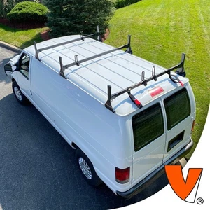 H1 3-Bar Steel Rack System Dodge RAM Van 1981-2007 (All trims) Black - Picture 1 of 13