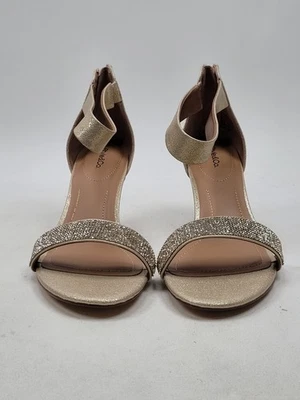 Style & Co. Womens Phillyis Open Toe Casual Ankle Strap Sandals Gold Size 9.5W - Image 1 of 4