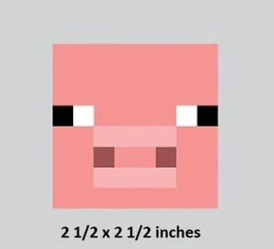 Calcomanía con logotipo de cerdo de Reuben Minecraft personaje peeling palo arte videojuego pegatina de pared - Imagen 1 de 1