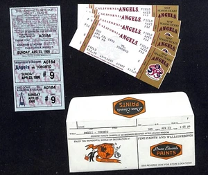 California Angels Tickets - 4 Unused 4/23/95 Strike - Game Not Played  - Picture 1 of 2