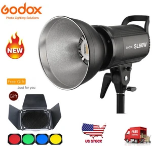 Godox SL-60W 5600K LED Video Continua Studio Luce Fienile Porta Telecomando US - Foto 1 di 9