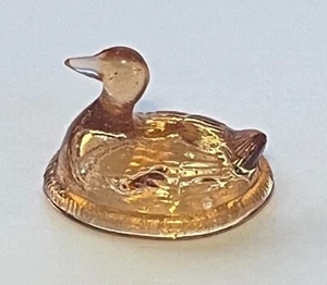 Vintage Braunglas Entlein Schmuck Schale NUR Oberteil - keinen Boden haben - Bild 1 von 2