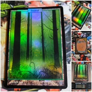 MTG Forest 🇬🇧 Foil Unhinged Art 2004 Land Karte Card Green Deck Og John Avon - Bild 1 von 5