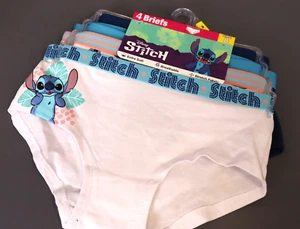 Disney Stitch Girls Stretch Hipster Briefs Underwear 4-Pack Sizes 6-10 - Picture 1 of 6
