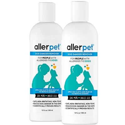 Allerpet Dog Dander Remover 2-Pack 12oz – Allergy Relief & Allergen Control